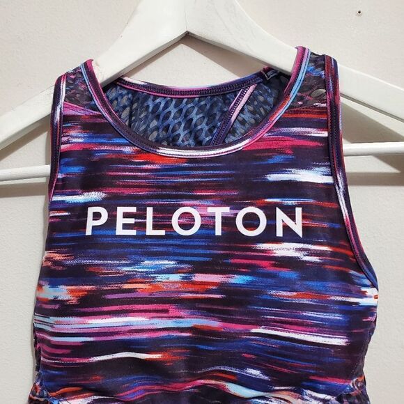 Peloton Womens Sz Small Melody High Neck Sports Bra FA121 Colorful  NWT - Picture 4 of 8